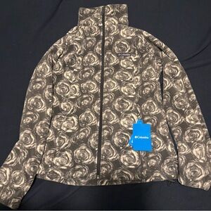 Columbia Women's Black and Cream Floral Jacket